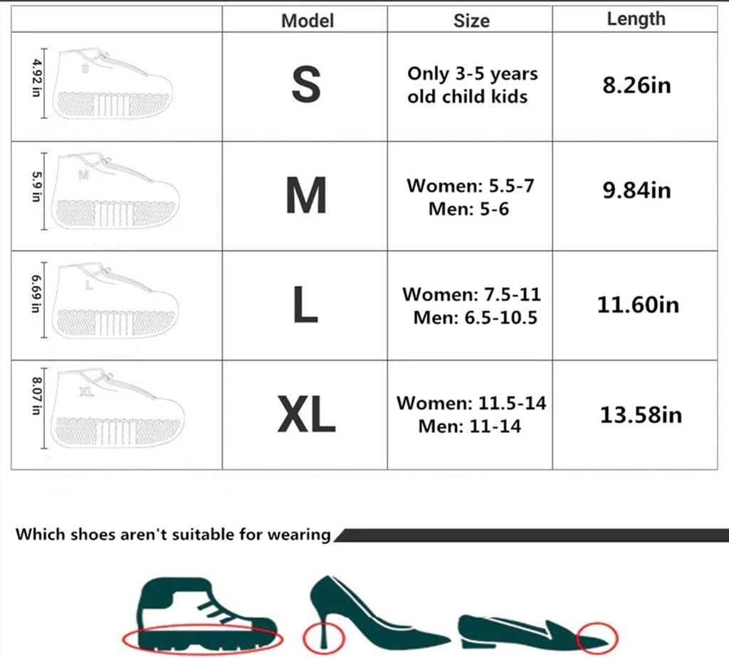 Gray Waterproof Reusable Rain Shoe Covers with Zipper M814