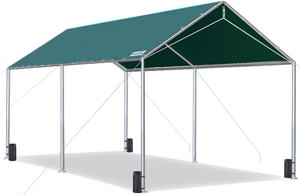 10X20ft Heavy Duty Car Canopy Galvanized Frame Carport R968