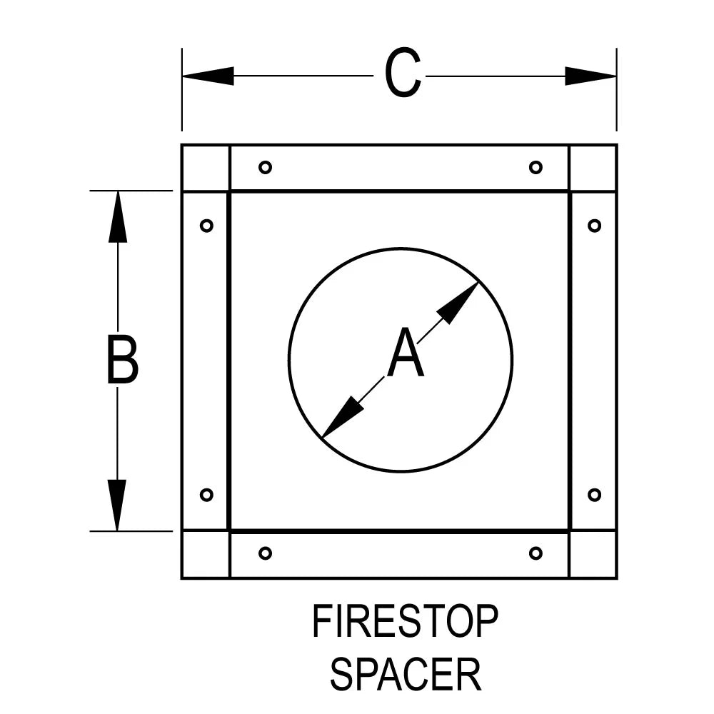 8 dia. Type B Square Gas Vent Pipe Double Wall Aluminum O9851