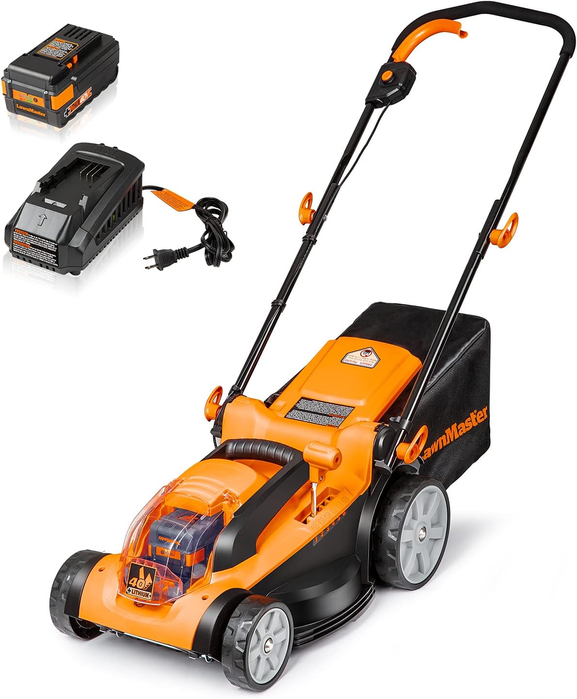 Cordless 21-Inch Brushless Push Lawn Mower 60V Max with 4.0Ah Battery & Fast Charger Z471