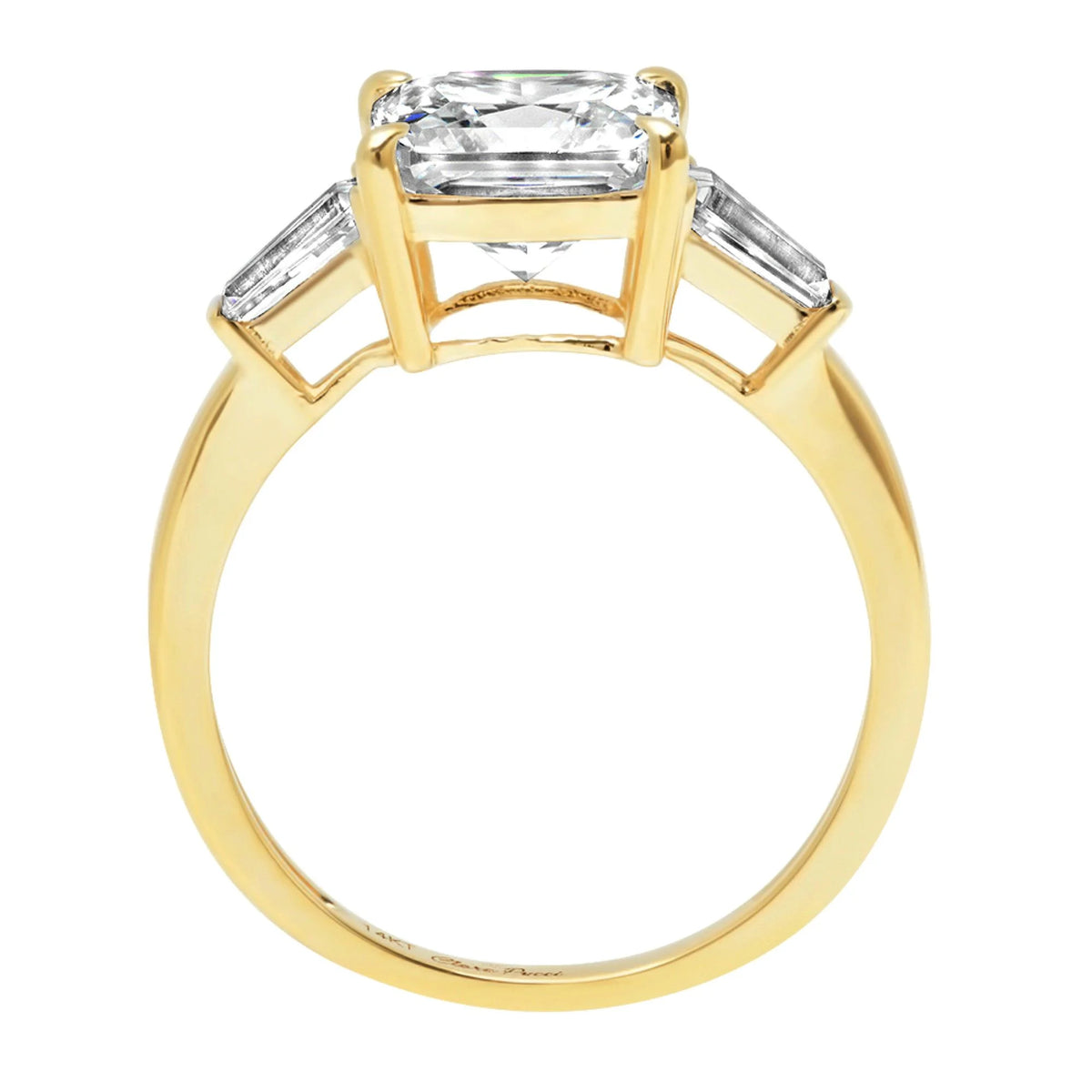 18K Yellow Gold Three-Stone Diamond Engagement Ring E64780
