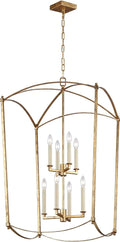8-Light Antique Guild Candle Chandelier T3046