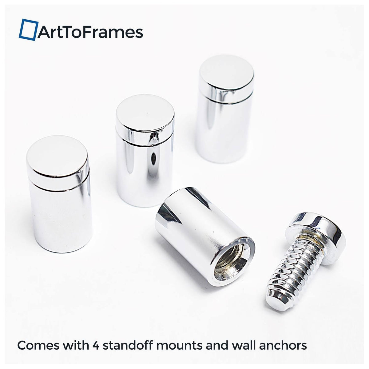 Acrylic Floating Frame for Pictures Up to 9x32 Inches with Polished Chrome Standoff H267