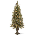 4 ft. Glittery Bristle Entrance Tree with Warm White LED Lights P7133