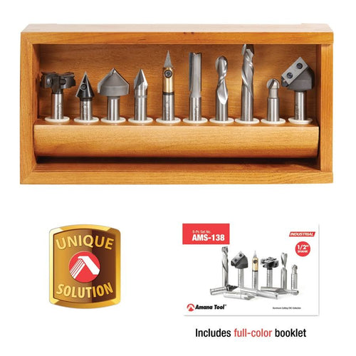 10-pc CNC Router Bit Collection, 1/2 inch Shank P868