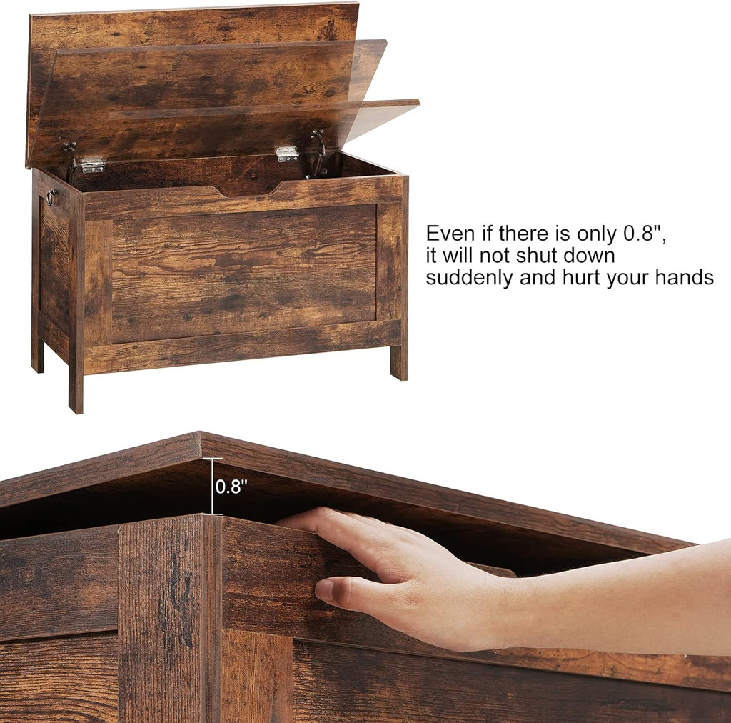 Rustic Brown Lift Top Storage Chest D44716