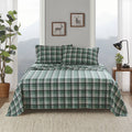 Green Plaid 4 PCS Cal King Sheet Set W674502