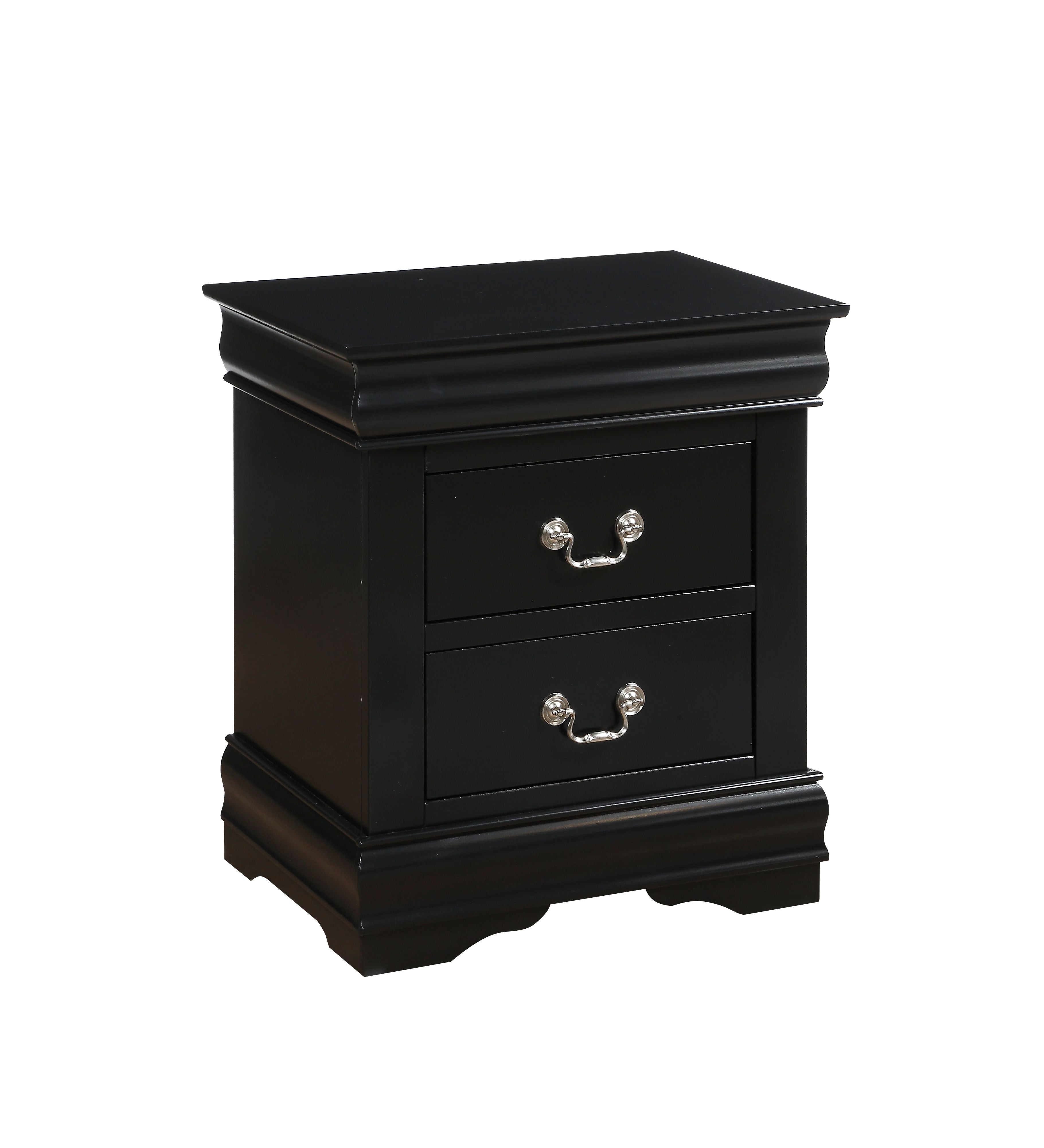 Vintage Wood Nightstand with Drawers F588