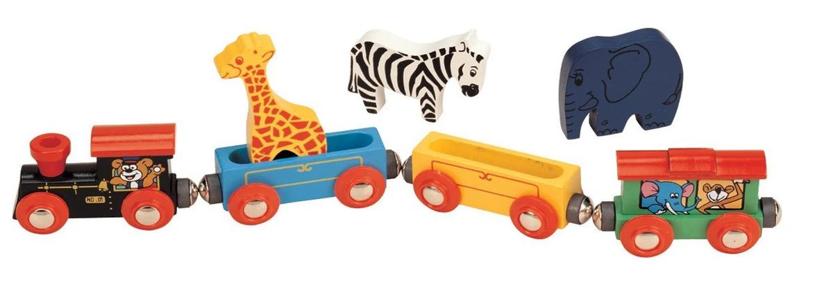 7 Piece Wooden Animal Train Set S784
