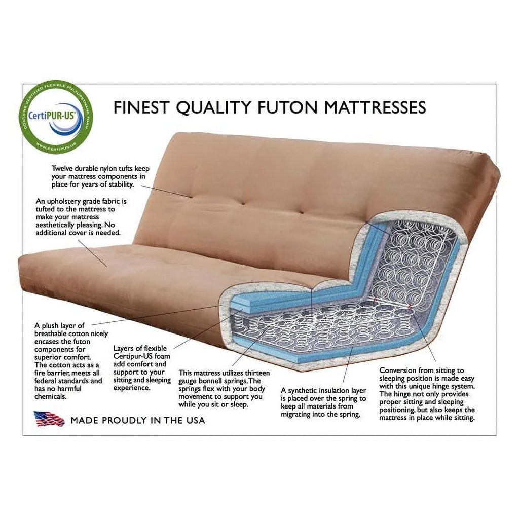 Queen-size Suede Black Futon Cover K74865