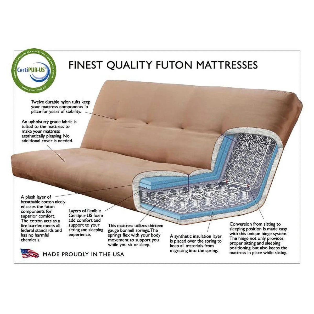 Queen-size Suede Black Futon Cover K74865
