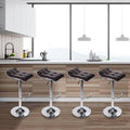 Brown Swivel Adjustable Height Bar Stool I422147