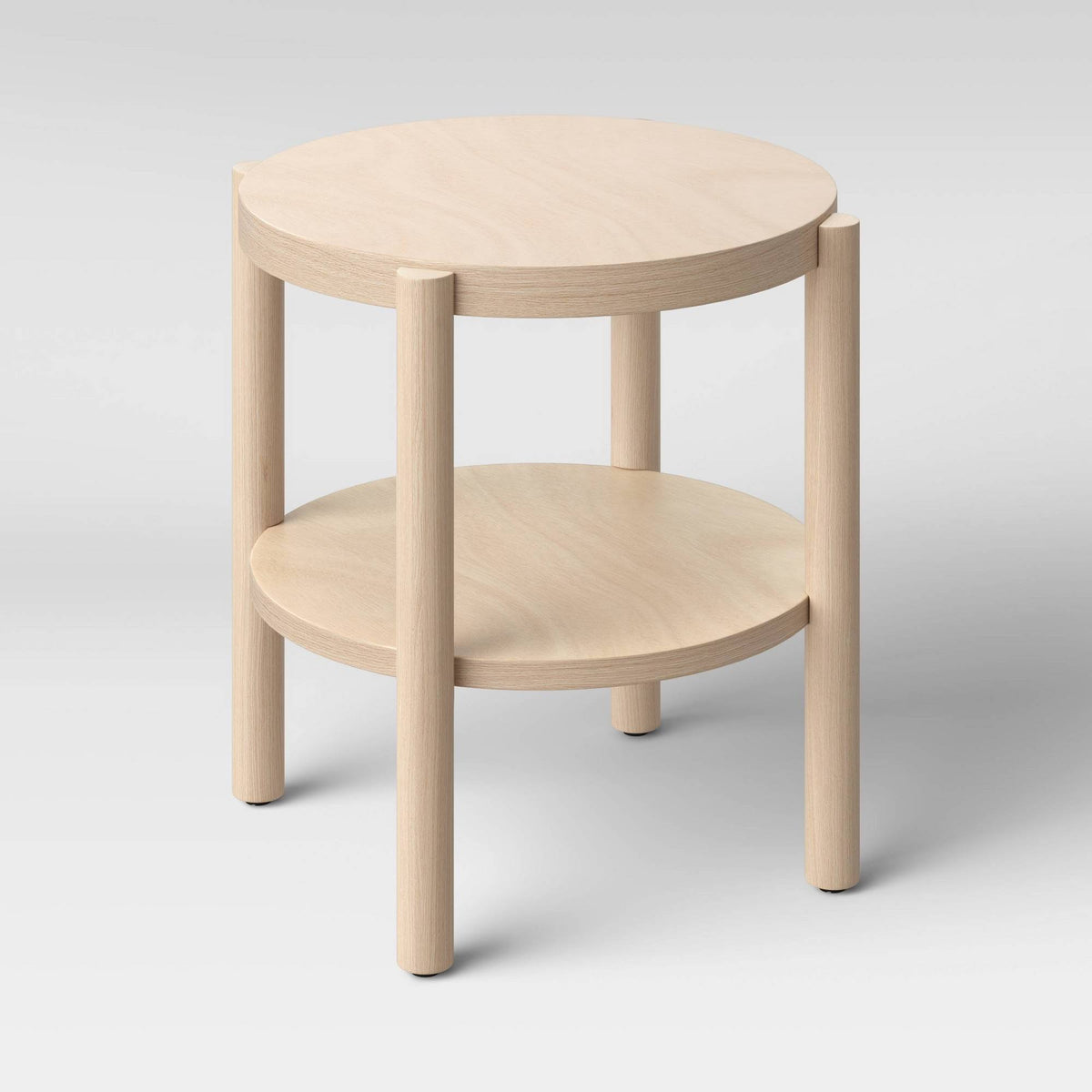 Round Wood Accent Table Natural O491807