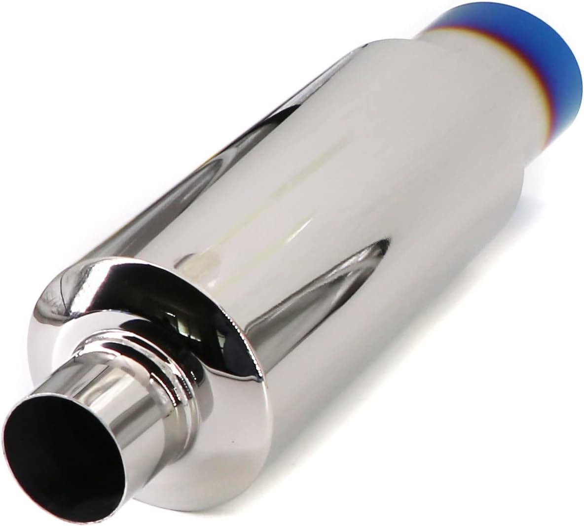 Blue Burnt Stainless Steel Exhaust Tip, 2.5" Inlet 4" Outlet, Pack of 2 A123
