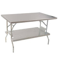 Folding Stainless Steel Work Table with Under Shelf Q591439