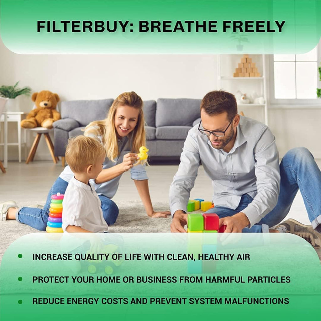 24x24x1 MERV 8 Pleated HVAC AC Furnace Air Filter with Activated Carbon (4-Pack, Black) K808584