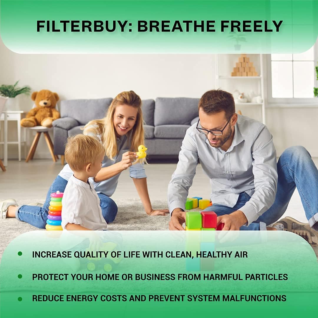 24x24x1 MERV 8 Pleated HVAC AC Furnace Air Filter with Activated Carbon (4-Pack, Black) K808584