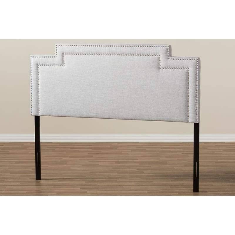 Greyish Beige Fabric Full Size Headboard Z68756