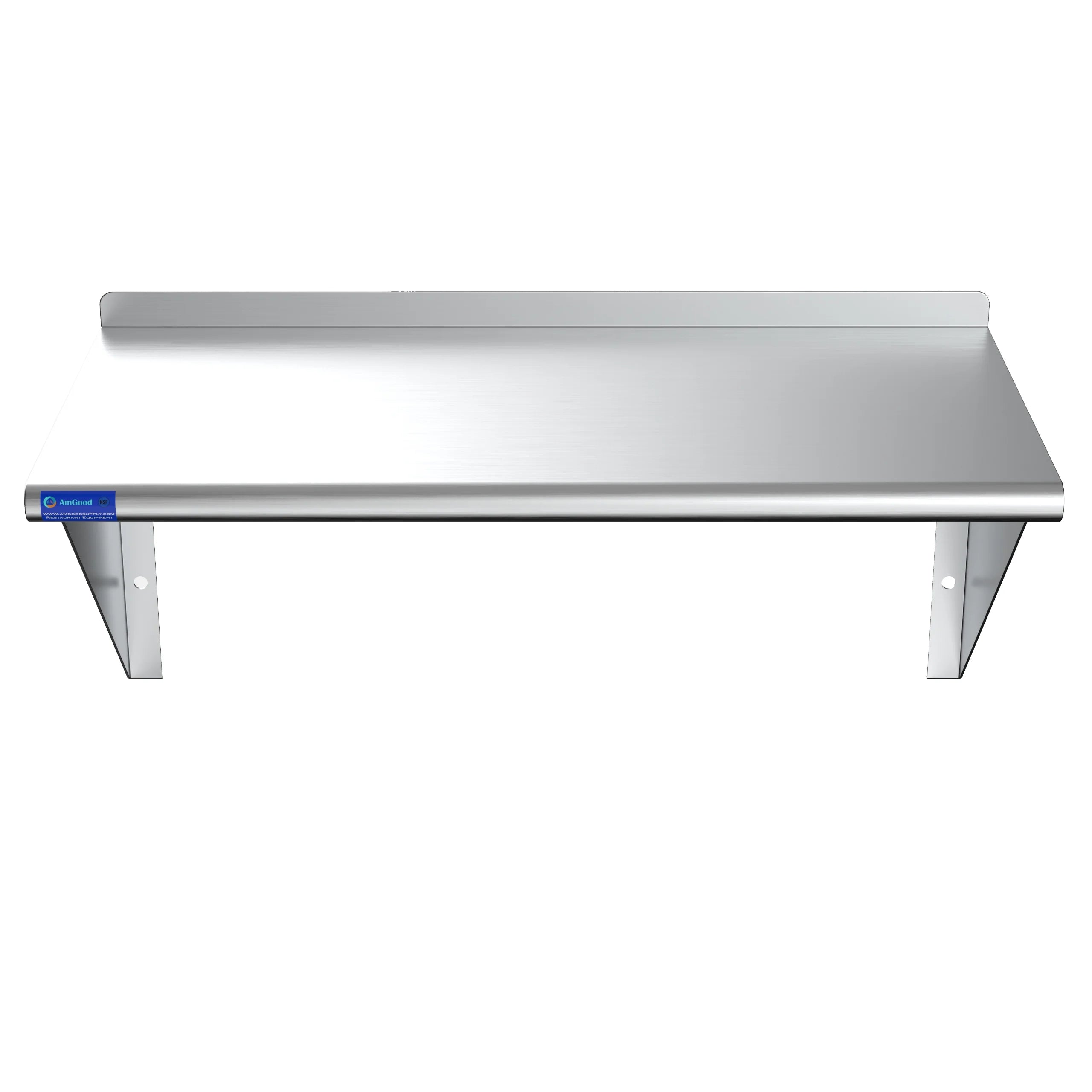 24" Long x 10" Deep Stainless Steel Wall Shelf M712