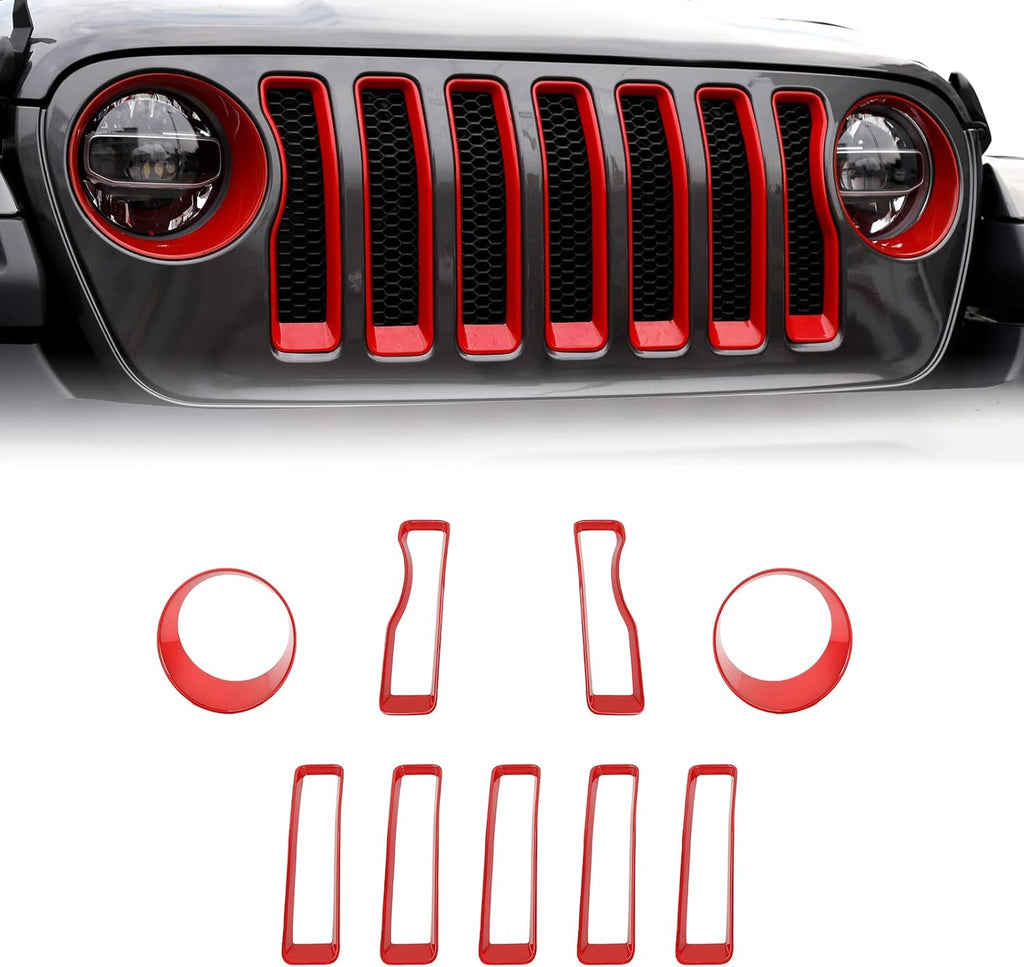 Matte Black Mesh Grille Insert and Headlight Turn Light Cover Trim Pack of 2 S818