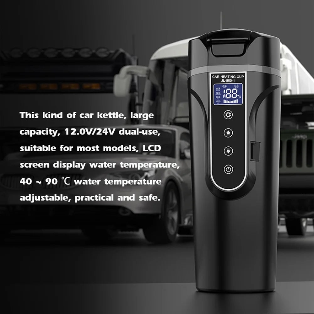 12.0V Car 24V Truck Heated Water Cup Electric Kettle J51835