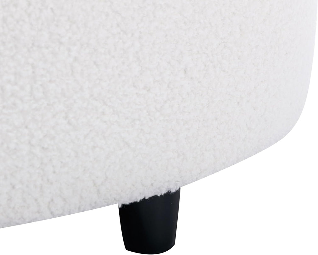 Curved Upholstered Sofa with 3 Pillows L39072