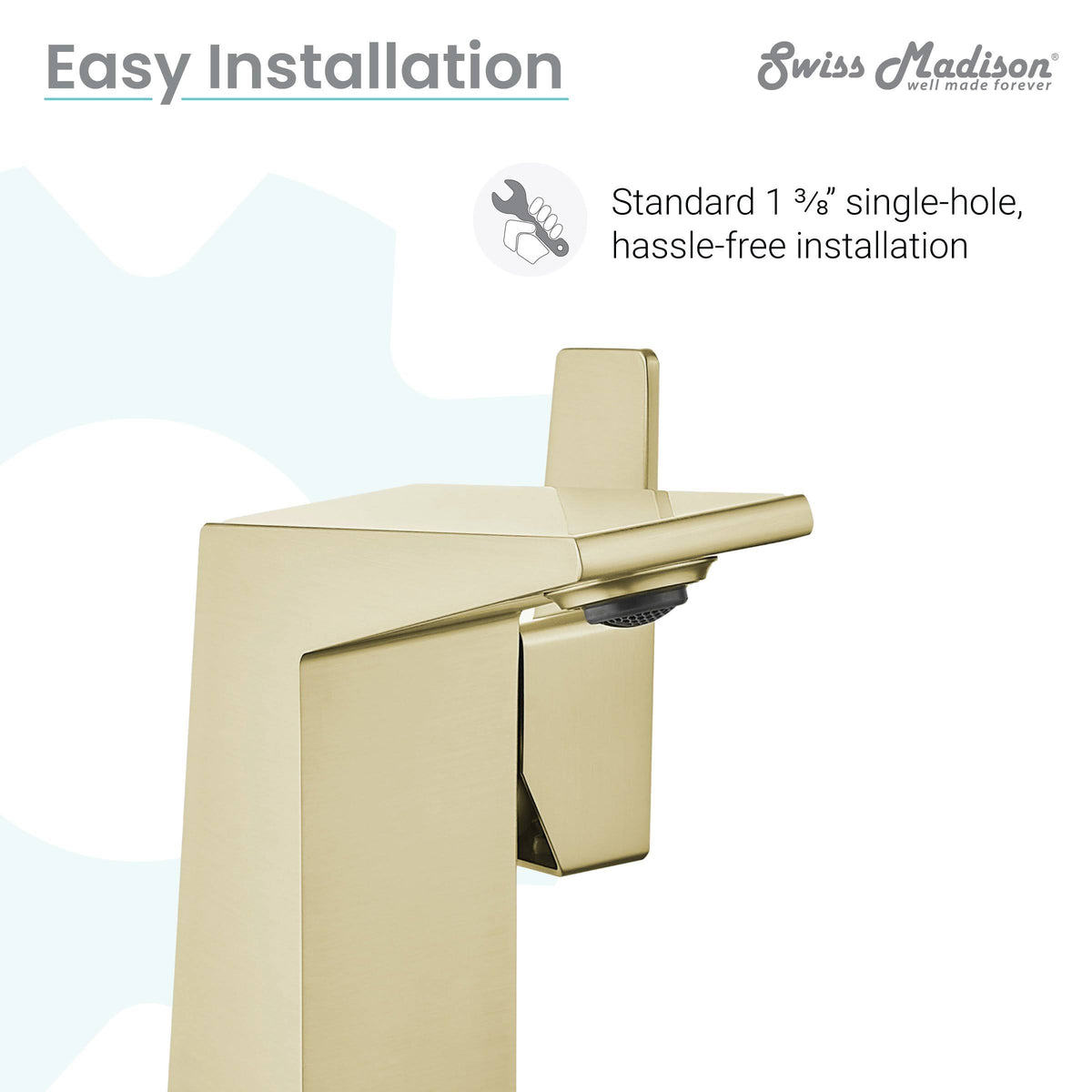 Brushed Gold Single Handle Bathroom Faucet H454