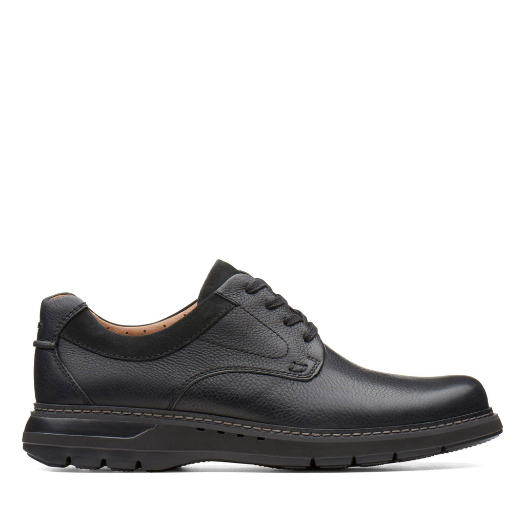 Black Leather Un Ramble Lo Shoes P712