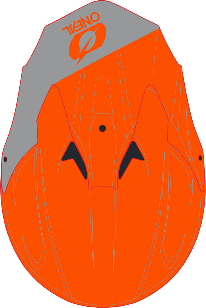 Matt Orange Grey Solid Cross Helmet X894457