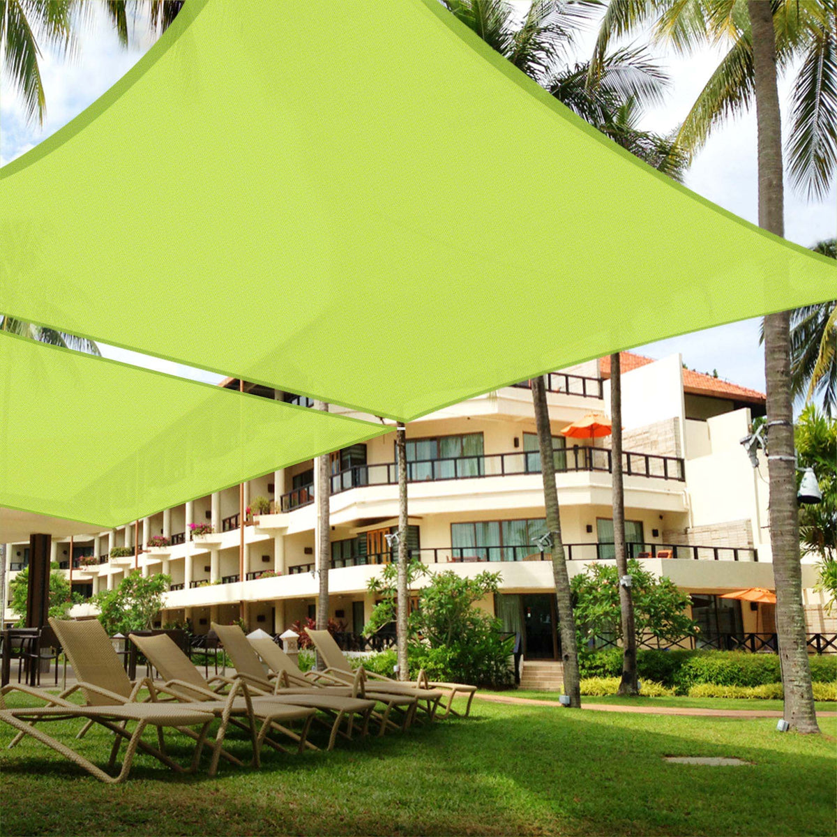 2 Pack 20x16 Ft 97% UV Block Rectangle Sun Shade Sail Canopy M4923
