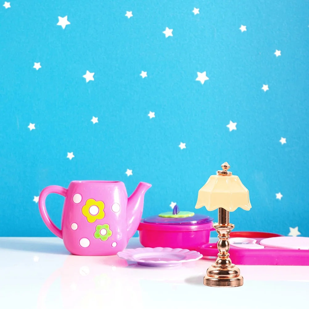 Vintage Metal Dollhouse Bedside Lamp 4 Pcs H7763