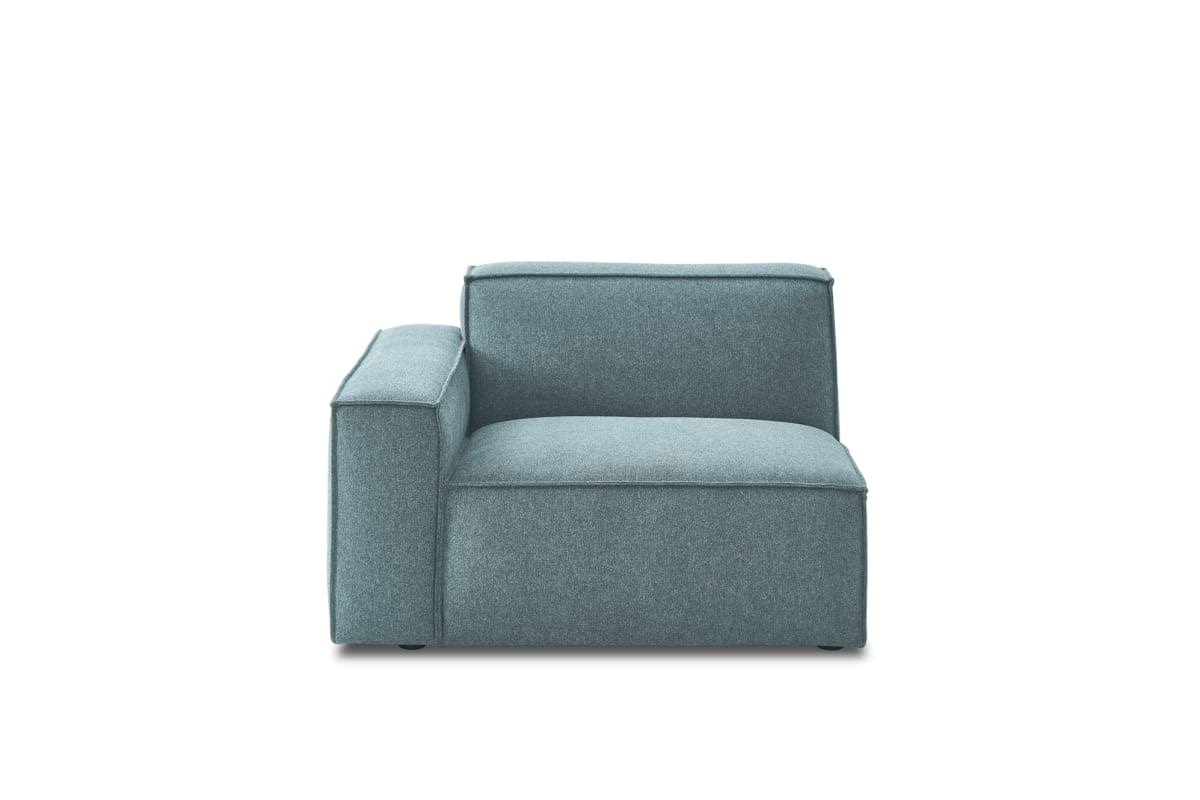 Blue Low-Profile Left Corner Sofa X149