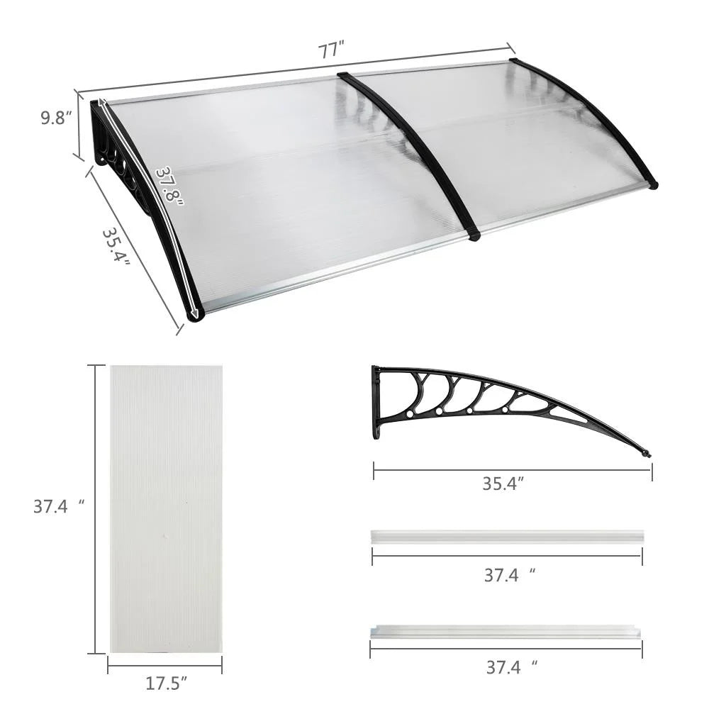 Black Bracket Patio Awning X798613