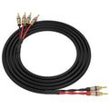 Black Gold Plated Locking Banana Speaker Cable 6 Feet F82386