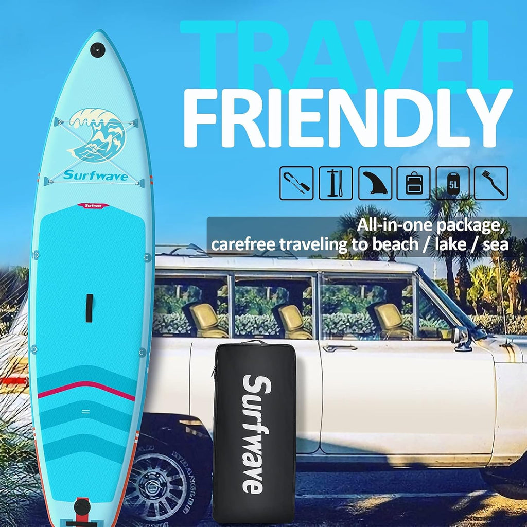 10'8''×33''×6'' Extra Wide Inflatable Paddle Board with Camera Mount V962