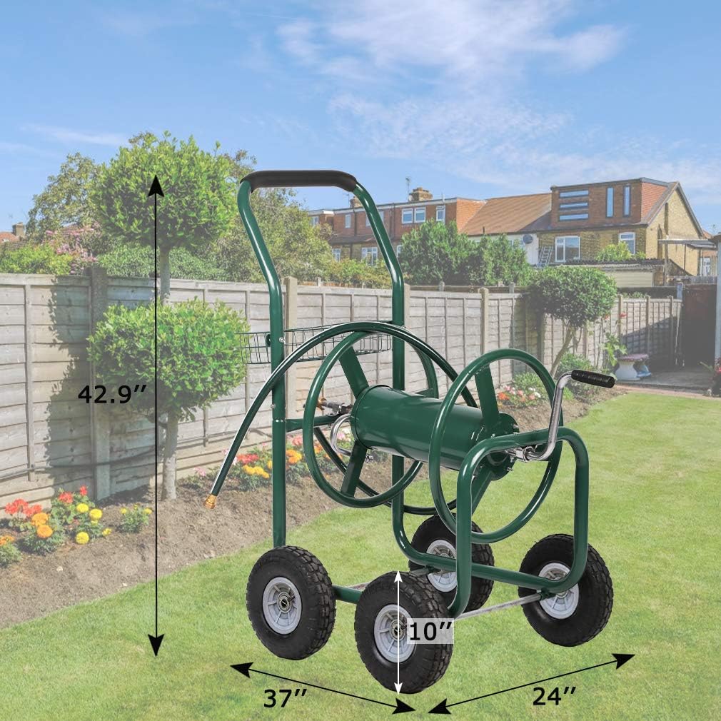Garden Water Hose Reel Cart with 300FT Hose G967760