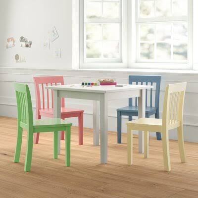 5 Piece Writing Table and Chair Set Z53807