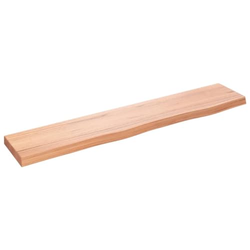 Light Brown Solid Wood Wall Shelf K59572