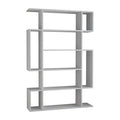 White Geometric Bookcase Y108416