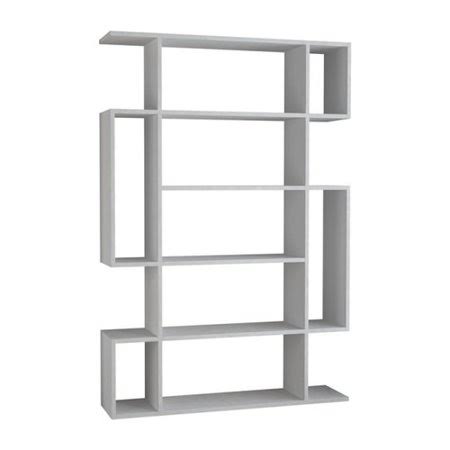 White Geometric Bookcase Y108416