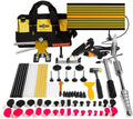 Paintless Dent Repair Kit 77PCS with Golden Dent Lifter, Slider Hammer, Bridge Dent Puller Kit S2507