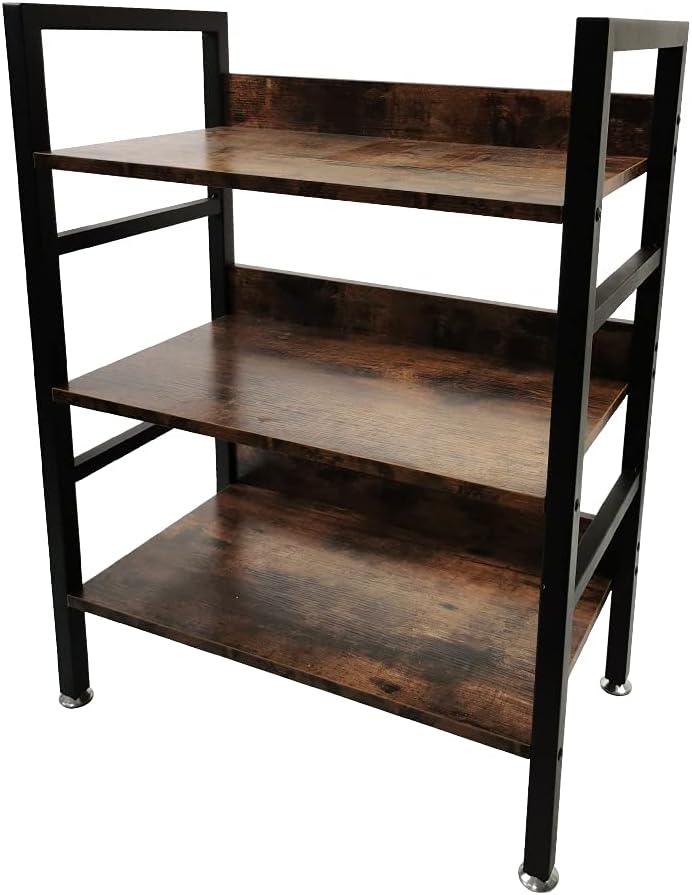 Rustic Brown 3 Tier Bookshelf C9529