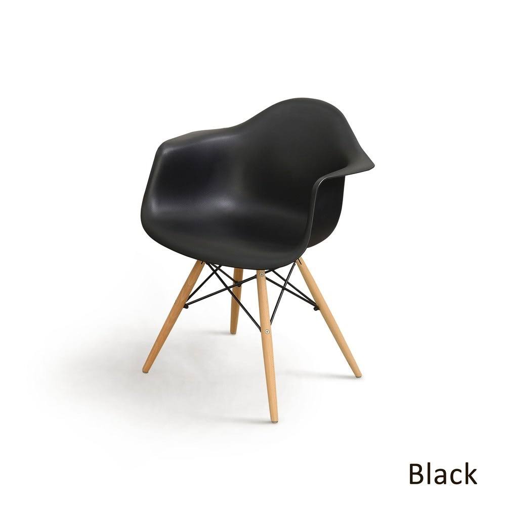 Dark Brown Plastic Dining Chairs (Set of 2) A63992