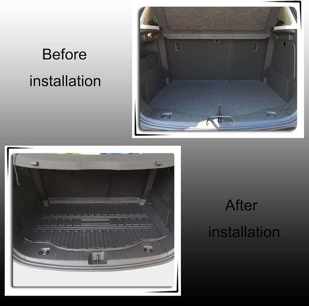 Cargo Liner Trunk Mat Cargo Tray Black Pack of 2 B128727