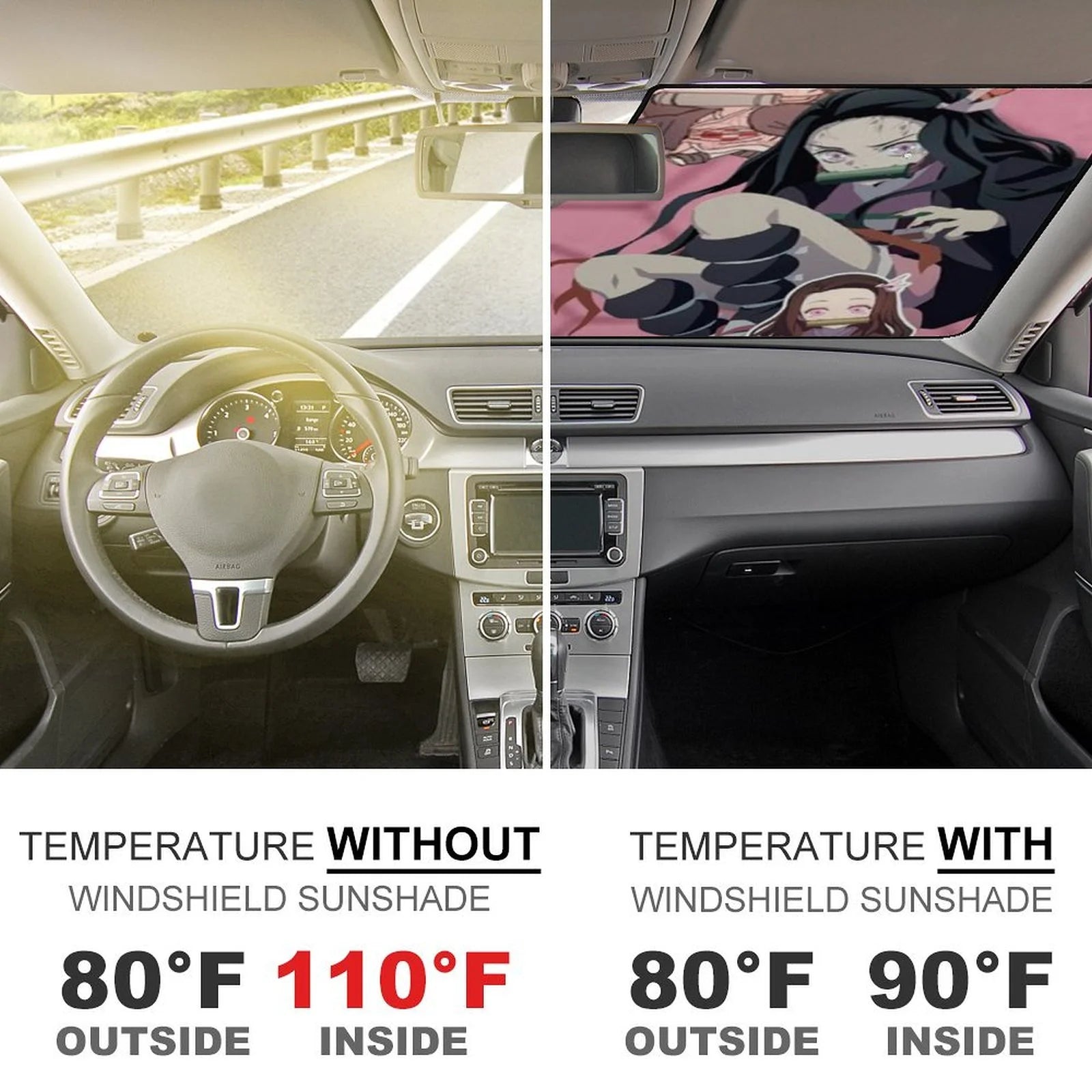 Foldable Reflective Car Windshield Sunshade V833