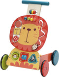 Yellow 4 Wheels Wooden Baby Walker Push Toy Cart G448324