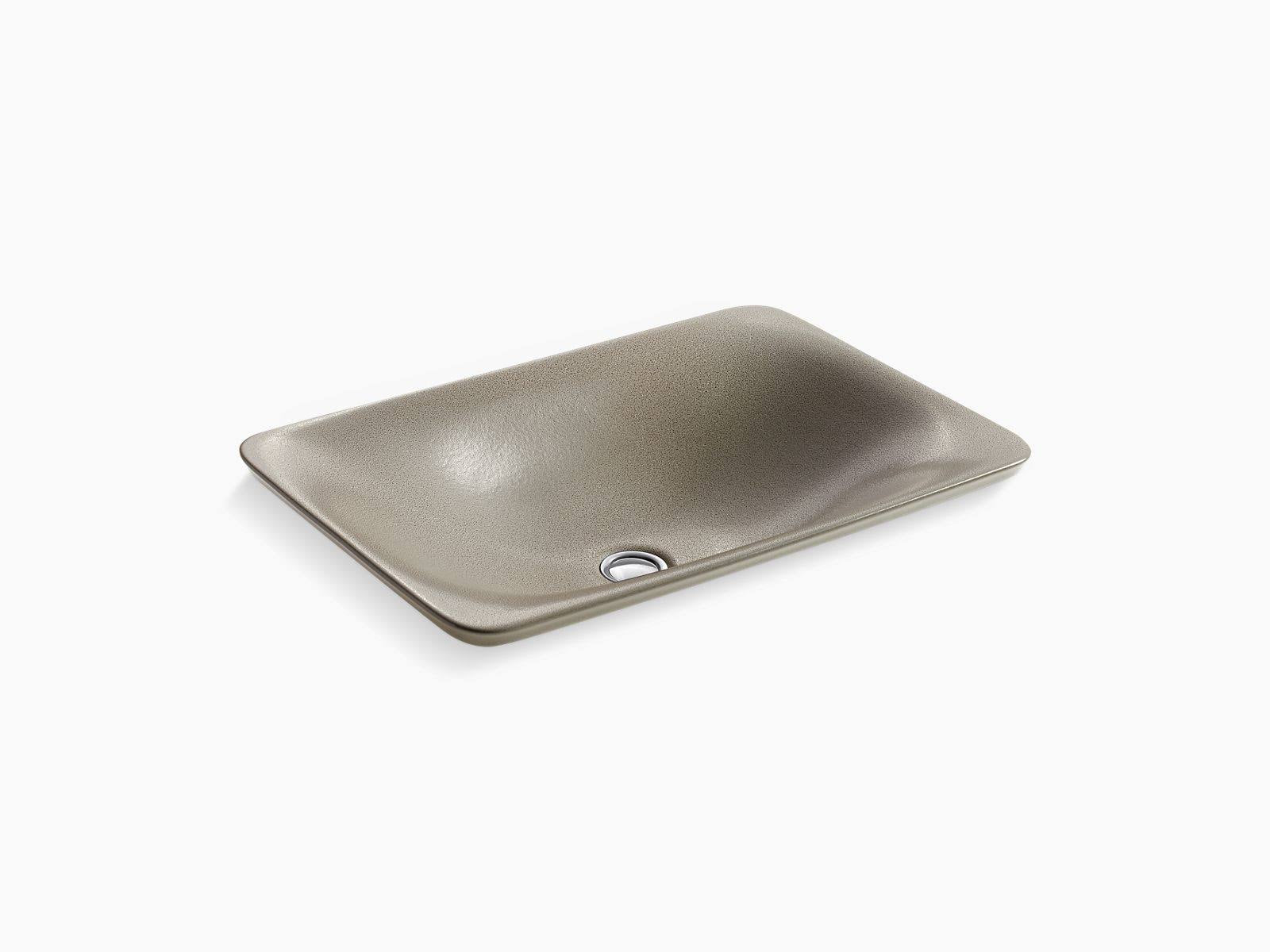 Oyster Pearl Rectangular Vessel Bathroom Sink S157