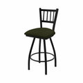 25x22 Swivel Counter Stool with Black Wrinkle Finish and Canter Pine Seat W818711
