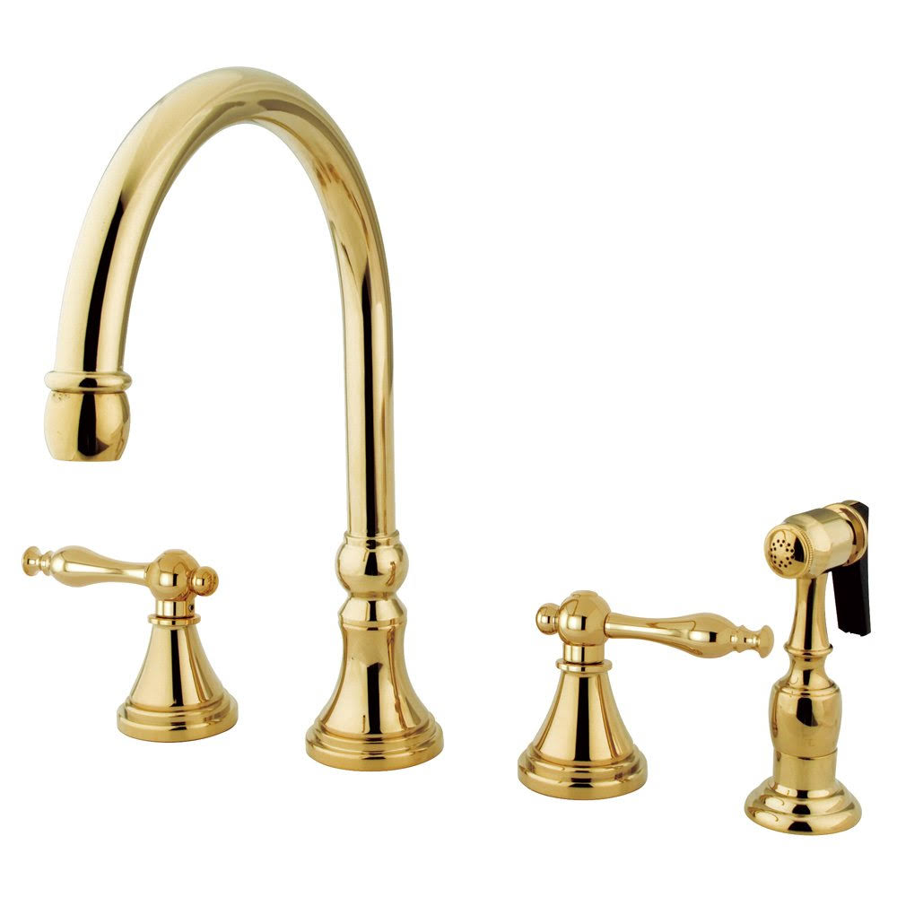 Polished Brass Two Handle Kitchen Faucet X411