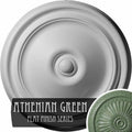 12x22OD x 1 3/4x22P Ceiling Medallion, Hand-Painted Athenian Green P2209